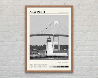 Black and White, Newport Print, Newport Wall Art, Newport Poster, Newport Photo, Newport Wall Decor, Rhode Island Print, USA Poster Print