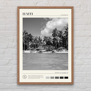 Schwarzweiß, Haiti Print, Haiti Wandkunst, Haiti Poster, Haiti Foto, Haiti Poster Druck, Haiti Wanddekor, Haiti Strand, Karibik