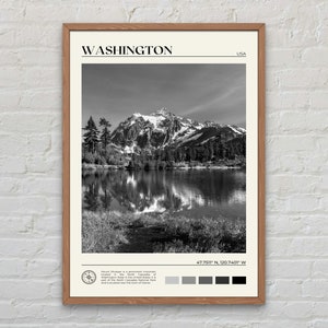 Zwart-wit, Washington Print, Washington Wall Art, Washington Poster, Washington Photo, Washington Poster Print, Washington Decor