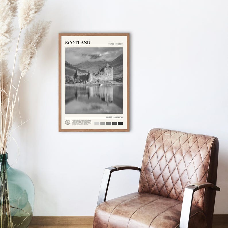 Black and White, Scotland Print, Scotland Wall Art, Scotland Poster, Scotland Photo, Scotland Poster Print, Scotland Wall Decor, UK Print image 2