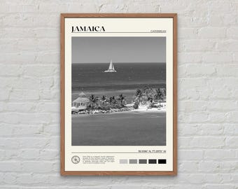 白黒、ジャマイカのプリント、ジャマイカの壁画、ジャマイカのポスター、ジャマイカの写真、ジャマイカのポスタープリント、ジャマイカの装飾、キングストン、カリブ海