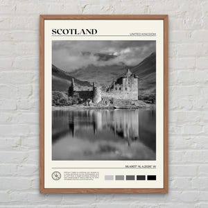 Black and White, Scotland Print, Scotland Wall Art, Scotland Poster, Scotland Photo, Scotland Poster Print, Scotland Wall Decor, UK Print image 1