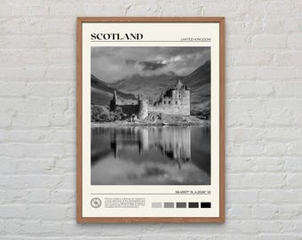 Black and White, Scotland Print, Scotland Wall Art, Scotland Poster, Scotland Photo, Scotland Poster Print, Scotland Wall Decor, UK Print