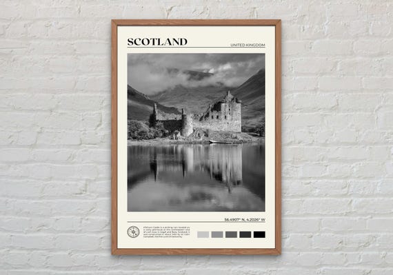 Black and White, Scotland Print, Scotland Wall Art, Scotland Poster, Scotland Photo, Scotland Poster Print, Scotland Wall Decor, UK Print