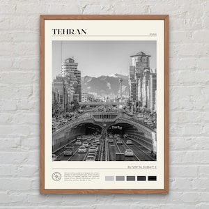 Schwarzweiß, Teheran Print, Teheran Wandkunst, Teheran Poster, Teheran Foto, Teheran Poster Druck, Teheran Wanddekor, Naher Osten Poster