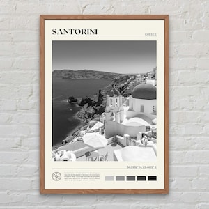 Zwart-wit, Santorini Print, Santorini Wall Art, Santorini poster, Santorini foto, Santorini Poster Print, Santorini Decor, Griekenland