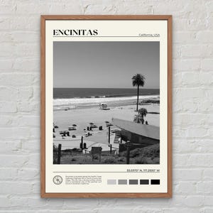 Black and White, Encinitas Print, Encinitas Wall Art, Encinitas Poster, Encinitas Photo, Encinitas Poster Print, California Poster Print