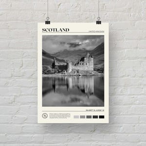 Black and White, Scotland Print, Scotland Wall Art, Scotland Poster, Scotland Photo, Scotland Poster Print, Scotland Wall Decor, UK Print image 5