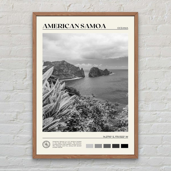 Black and White, American Samoa Print, American Samoa Art, American Samoa Poster, American Samoa Photo, American Samoa Decor, Oceania