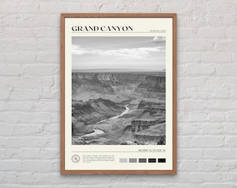 Black and White, Grand Canyon Print, Grand Canyon Wall Art, Grand Canyon Poster, Grand Canyon Photo, Grand Canyon Wall Decor, Arizona