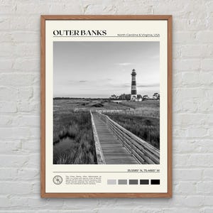 Black and White, Outer Banks Print, Outer Banks Wall Art, Outer Banks Poster, Outer Banks Photo, Outer Banks Wall Decor, North Carolina