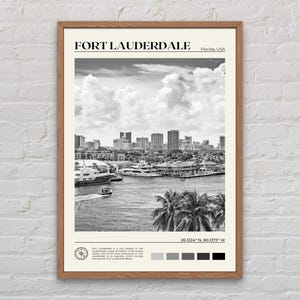Black and White, Fort Lauderdale Print, Fort Lauderdale Wall Art, Fort Lauderdale Poster, Fort Lauderdale Photo, Fort Lauderdale Decor