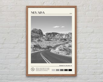 Black and White, Nevada Print, Nevada Wall Art, Nevada Poster, Nevada Photo, Nevada Poster Print, Nevada Wall Decor, United States Poster