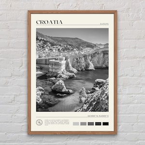 Schwarzweiß, Kroatien Print, Kroatien Wandkunst, Kroatien Poster, Kroatien Foto, Kroatien Poster Druck, Kroatien Wand Dekor, Europa Poster