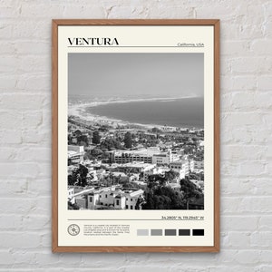 Black and White, Ventura Print, Ventura Wall Art, Ventura Poster, Ventura Photo, Ventura Poster Print, Ventura Decor, California Poster