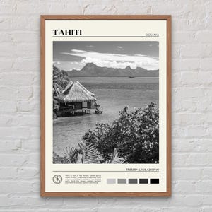 Black and White, Tahiti Print, Tahiti Art, Tahiti Poster, Tahiti Photo, Tahiti Poster Print, Tahiti Wall Decor, Oceania Poster Print