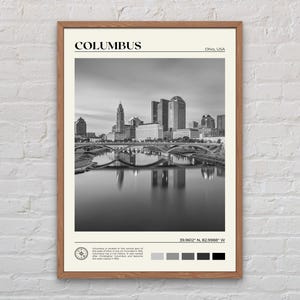 Black and White, Columbus Print, Columbus Wall Art, Columbus Poster, Columbus Photo, Columbus Poster Print, Columbus Decor, Ohio Print