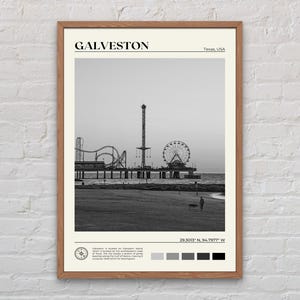 Black and White, Galveston Print, Galveston Wall Art, Galveston Poster, Galveston Photo, Galveston Poster Print, Galveston Decor, Texas