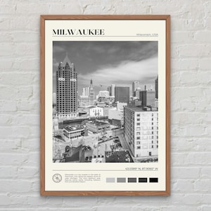 Black and White, Milwaukee Print, Milwaukee Wall Art, Milwaukee Poster, Milwaukee Photo, Milwaukee Poster Print, Wisconsin Poster Print