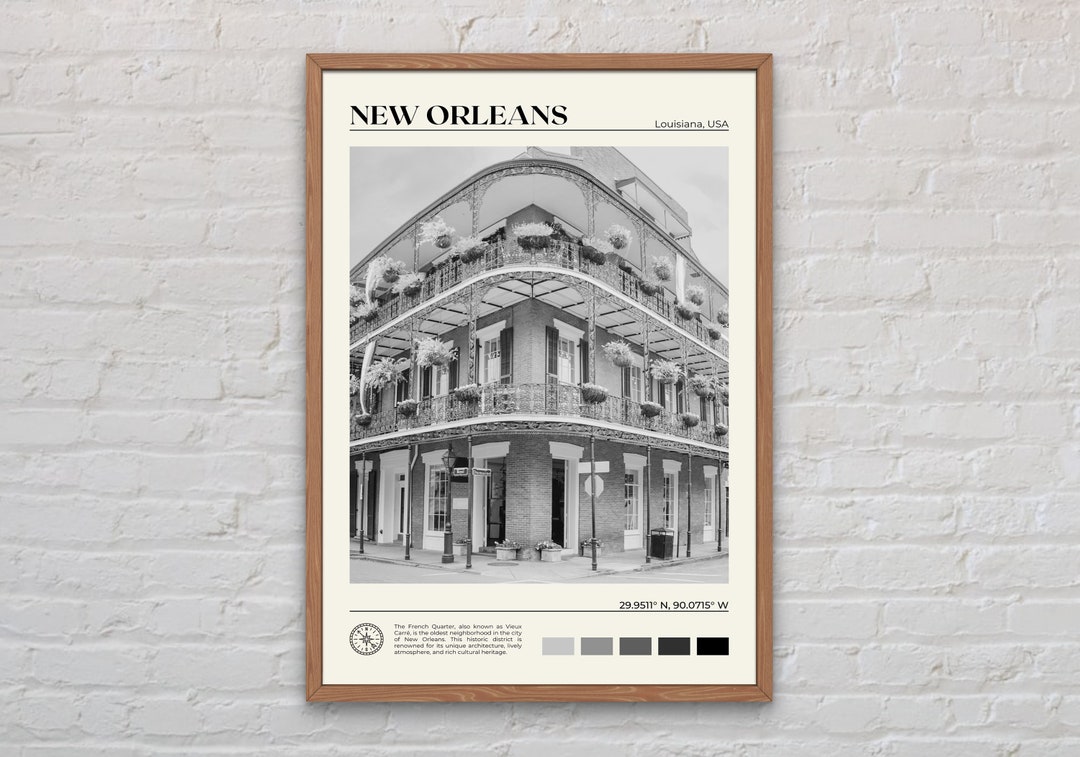 Black and White, New Orleans Print, New Orleans Wall Art, New Orleans ...