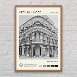 Schwarzweiß, New Orleans Druck, New Orleans Wandkunst, New Orleans Poster, New Orleans Foto, New Orleans Poster Druck, Vereinigte Staaten