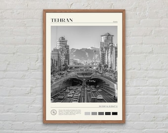 Black and White, Tehran Print, Tehran Wall Art, Tehran Poster, Tehran Photo, Tehran Poster Print, Tehran Wall Decor, Middle East Poster