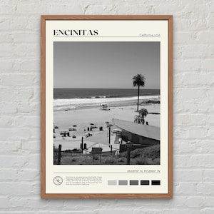 Black and White, Encinitas Print, Encinitas Wall Art, Encinitas Poster, Encinitas Photo, Encinitas Poster Print, California Poster Print