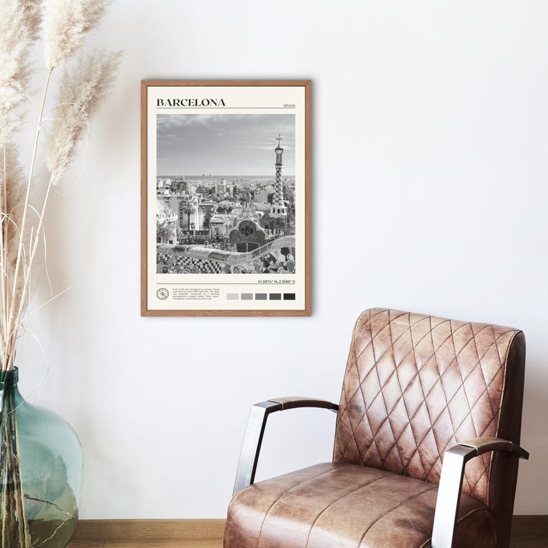 Black and White, Barcelona Print, Barcelona Wall Art, Barcelona Poster, Barcelona Photo, Barcelona Poster Print, Barcelona Decor, Spain image 2