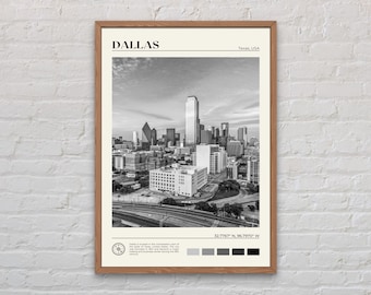 Black and White, Dallas Print, Dallas Wall Art, Dallas Poster, Dallas Photo, Dallas Poster Print, Dallas Wall Decor, Texas, United States