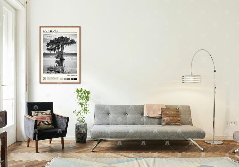 Black and White, Louisiana Print, Louisiana Wall Art, Louisiana Poster, Louisiana Photo, Louisiana Poster Print, Louisiana Wall Decor, USA image 3