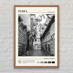 Schwarzweiß, Syrien Druck, Syrien Wandkunst, Syrien Poster, Syrien Foto, Syrien Poster Druck, Syrien Wand Dekor, Naher Osten Poster Druck