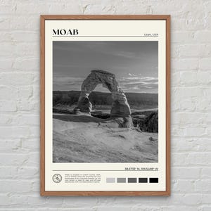 Black and White, Moab Print, Moab Wall Art, Moab Poster, Moab Photo, Moab Poster Print, Moab Wall Decor, Utah, United States Poster Print