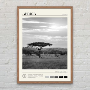Black and White, Africa Print, Africa Wall Art, Africa Poster, Africa Photo, Africa Poster Print, Africa Wall Decor, World Poster Print