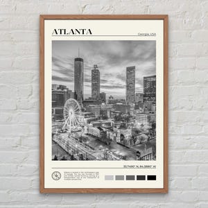 Black and White, Atlanta Print, Atlanta Wall Art, Atlanta Poster, Atlanta Photo, Atlanta Poster Print, Atlanta Wall Decor, Georgia Print
