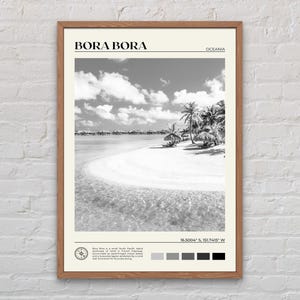 Schwarzweiß, Bora Bora Druck, Bora Bora Kunst, Bora Bora Poster, Bora Bora Foto, Bora Bora Poster Druck, Bora Bora Wanddekoration, Ozeanien