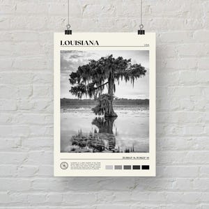 Black and White, Louisiana Print, Louisiana Wall Art, Louisiana Poster, Louisiana Photo, Louisiana Poster Print, Louisiana Wall Decor, USA image 5