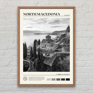 Black and White, North Macedonia Print, North Macedonia Wall Art, North Macedonia Poster, North Macedonia Photo, North Macedonia Wall Decor
