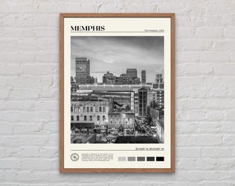 Black and White, Memphis Print, Memphis Wall Art, Memphis Poster, Memphis Photo, Memphis Poster Print, Memphis Wall Decor, Tennessee Print