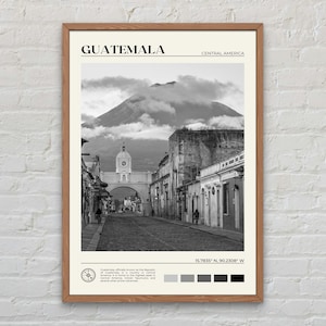 Bianco e nero, stampa Guatemala, arte murale Guatemala, poster Guatemala, foto Guatemala, stampa poster Guatemala, decorazione murale Guatemala