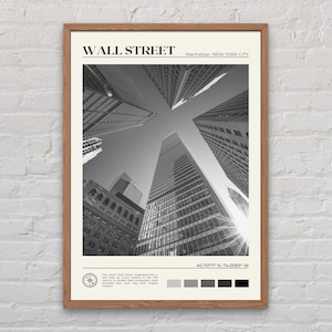 Schwarzweiß, Wall Street Druck, Wall Street Kunst, Wall Street Poster, Wall Street Foto, Wall Street Poster Druck, Wall Street Decor