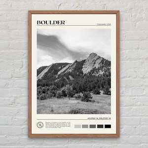 Black and White, Boulder Print, Boulder Wall Art, Boulder Poster, Boulder Photo, Boulder Poster Print, Boulder Wall Decor, Colorado Print
