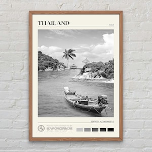 Black and White, Thailand Print, Thailand Wall Art, Thailand Poster, Thailand Photo, Thailand Poster Print, Thailand Wall Decor, Asia image 1
