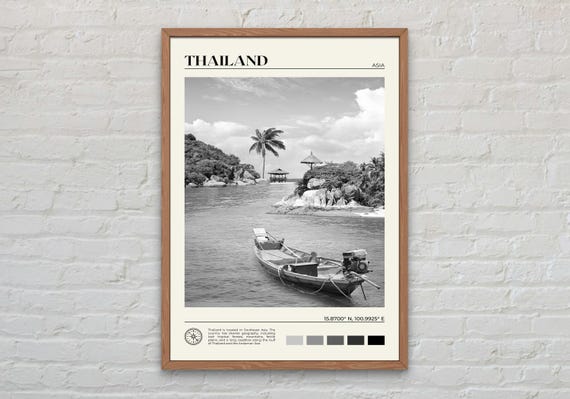 Black and White, Thailand Print, Thailand Wall Art, Thailand Poster, Thailand Photo, Thailand Poster Print, Thailand Wall Decor, Asia