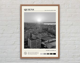 Queens Print, Queens Wandkunst, Queens Poster, Queens Foto, Queens Poster Print, Queens Wanddekor, New York Poster Print