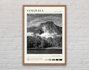 Black and White, Venezuela Print, Venezuela Wall Art, Venezuela Poster, Venezuela Photo, Venezuela Poster Print, Venezuela Wall Decor