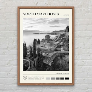 Black and White, North Macedonia Print, North Macedonia Wall Art, North Macedonia Poster, North Macedonia Photo, North Macedonia Wall Decor