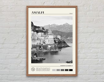Black and White, Amalfi Print, Amalfi Wall Art, Amalfi Poster, Amalfi Photo, Amalfi Poster Print, Amalfi Wall Decor, Italy Poster Print