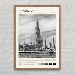 Schwarz und weiß, Bangkok Print, Bangkok Wandkunst, Bangkok Poster, Bangkok Foto, Bangkok Poster Druck, Bangkok Wanddekor, Thailand Druck