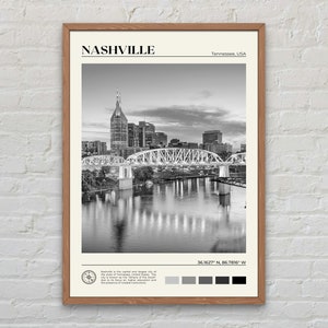 Black and White, Nashville Print, Nashville Wall Art, Nashville Poster, Nashville Photo, Nashville Poster Print, Nashville Wall Decor