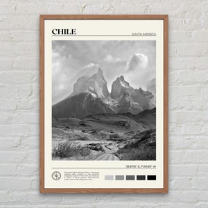 Black and White, Chile Print, Chile Wall Art, Chile Poster, Chile Photo, Chile Poster Print, Chile Wall Decor, South America Poster Print
